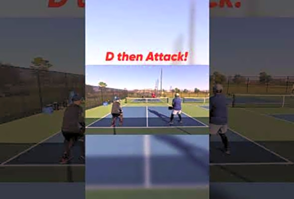 D then Attack! #pickleball #pickleballhighlights #highlights #shorts #thepickleballrunner