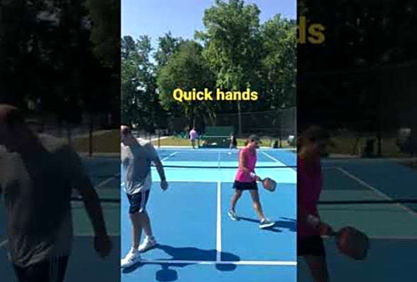 Married pickleball quick hands! Volley, dinks, good rally at Litchfield Racquet &amp; Paddle