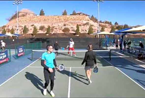 Mixed 5.0 Pickleball Chuck Taylor, Daria Stakiw-Harlow versus Philip Lamoreaux, Kimberlee Nelson