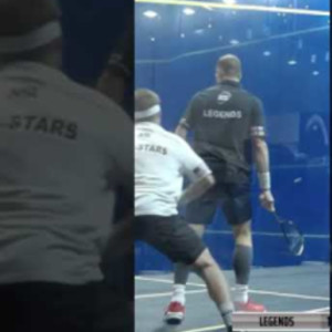 Fire in their eyes. Legacy on the line. - LEGENDS VS YOUNG GUNS SQUASH GAME