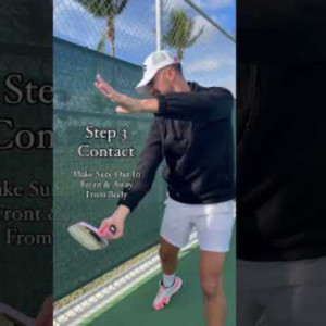 How To Hit A Forehand In 4 Steps #pickleballcoach #pickleball #picklebal...