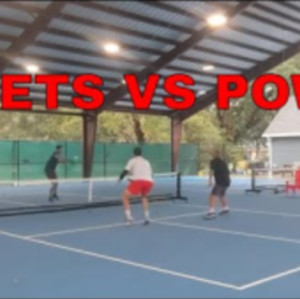 BIG POWER vs SLOW RESETS! 4.5 Pickleball Game at Litchfield, SC - Coment...