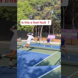 Is This a Foot Fault? #pickleball #pickleballaddict #pickleballtips #tennis