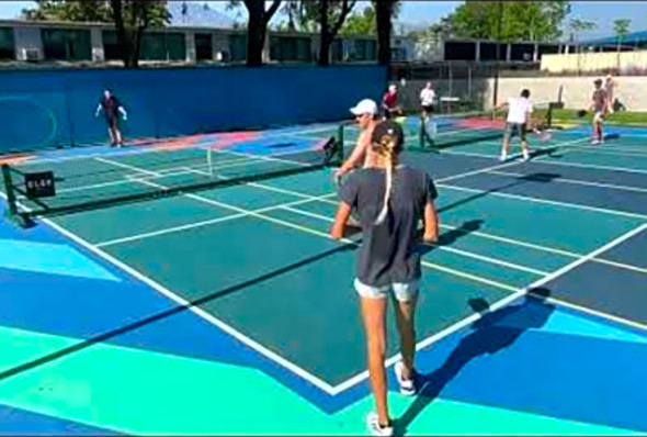 Rianna Valdez &amp; Erik Pailet VS Genie Erokhina &amp; Matt Baca Pro Rec Pickleball at Piccadilly 4/26/23