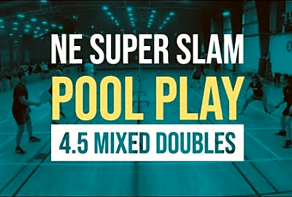 Pool play at the New England Super Slam pickleball tournament