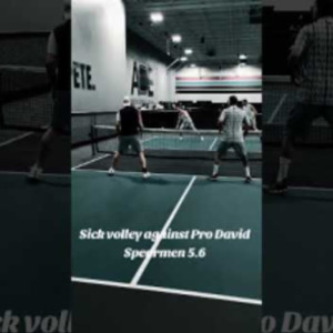Sick volley against real pro David Spearmen 5.6#pickleballhighlights #pi...