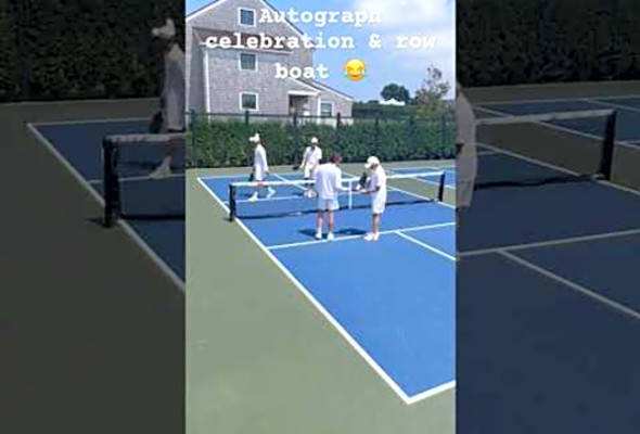 Autograph Celebration at 5.0 Pickleball Game. #pickleball #autograph #celebration