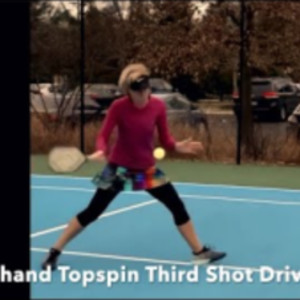 Pickleball Forehand Topspin Third Shot Drive, by Ann Carney