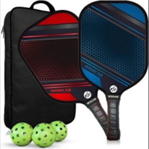 JP WinLook Pickleball Paddles Set Pickleball Paddle Set of 2 Graphite Ra...