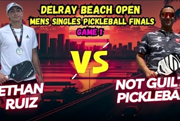 3.5 Mens Singles Pickleball Gold Medal Match - Krivitsky vs Ruiz - Delray Beach Open - Game 1