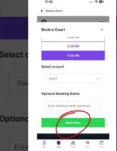 Court Reservation Mobile Flow