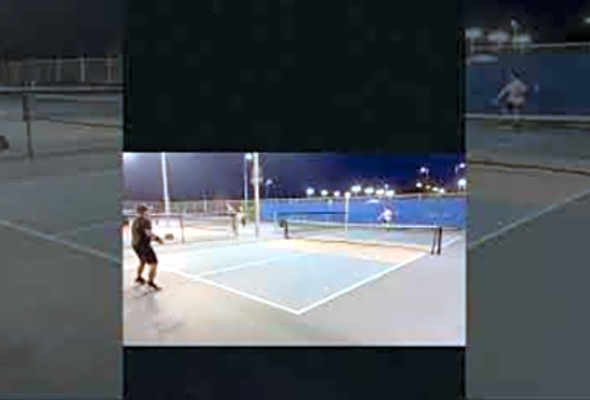 Tennis Pickleball w/ Small Franklin Sweet Spot Trainer Paddle #pickleball #tennis