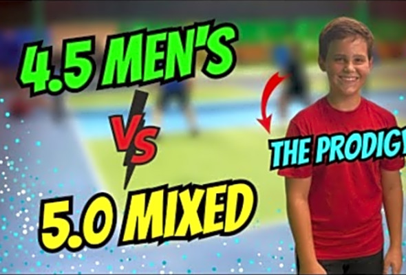 What Happens When 4.5 Mens Pickleball Team Takes On 5.0 Mixed Doubles! Ft. The Prodigy, Ethan Miller