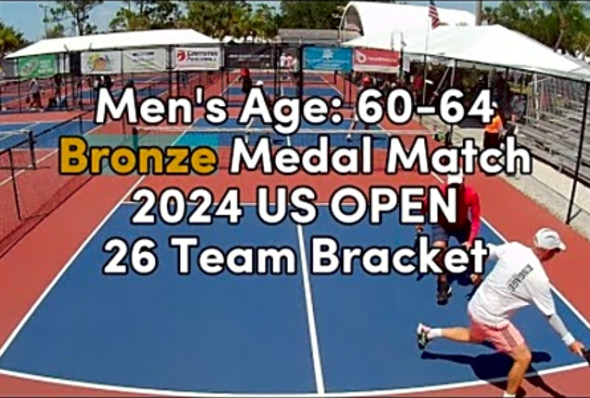 MEN&#039;S AGE: 60-64 Bronze Medal Pickleball Match - US OPEN 2024