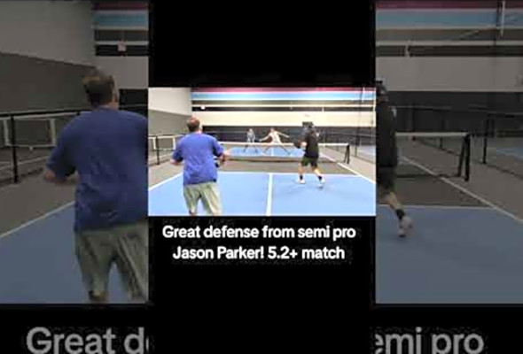 Semi pro Jason Parker 5.2.#pickleball match #pickle #druhpartner is Scott McRee