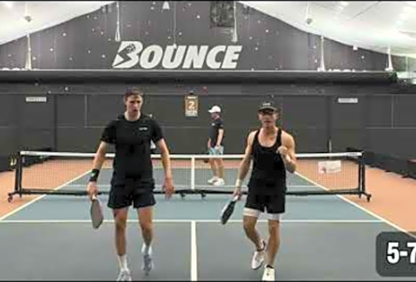 Dean Papakonstantis / Mikael Vollbach Vs. Garrison Eaby / Jeremy Lim at Bounce Pickleball Showdown