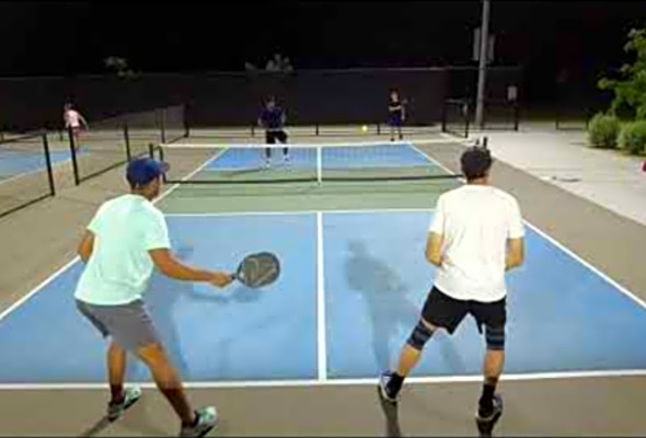 Night Pickleball in Las Vegas, sunset park