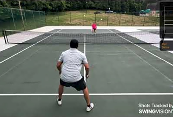 SwingVision pickleball match test - Singles - Jannett &amp; Dustin