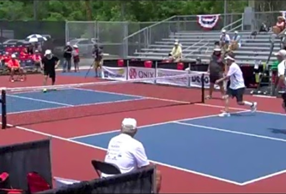 Amazing behind-the-back shot US Open Pickleball