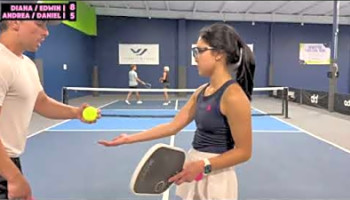 4.0 - BIG UPSET - Andrea &amp; Daniel - $$Ball Game 4 - Cat 5 Pickleball