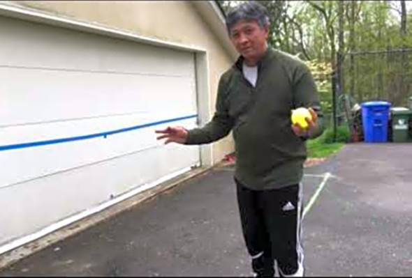 Solo Pickleball on your Garage Door