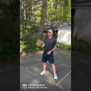 Playing pickleball on the very first pickleball court! It was invented o...
