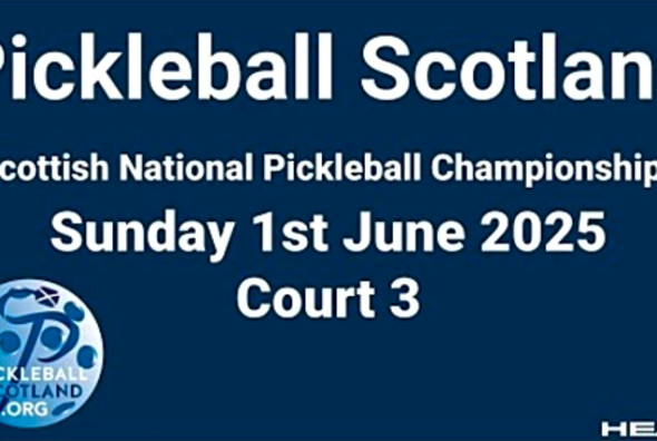 Live Stream from Scotland National Pickleball Championships - Sunday 1st June Court 3
