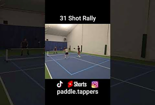 31 Shot Rally #pickleballhighlights #pickleballdoubles #mlp #ppa