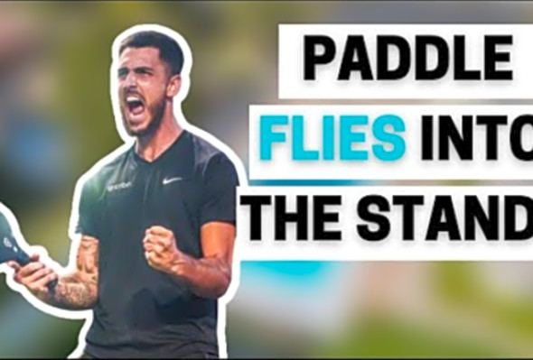 Pickleball Player Throws Paddle Into the Ground - Confusing Interview - Line Calls still a Problem