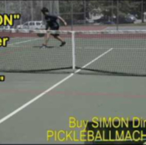 Simon2 pickleball throwing machine. Return of serve.