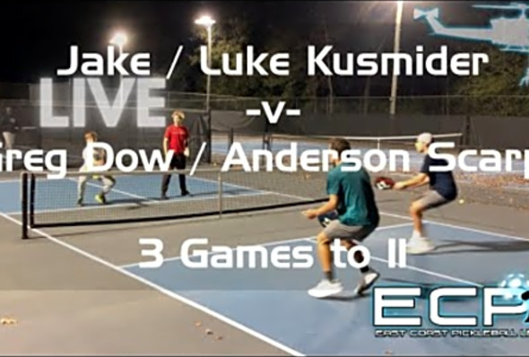 Scarpa / Dow -v- Kusmider / Kusmider - ECPL TopGun LIVE PickleBall 5.0 Dubs