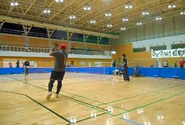 (,pickleball at HIno, Tokyo.Japan)with Canadian player, Joe Chin 2018.2.28