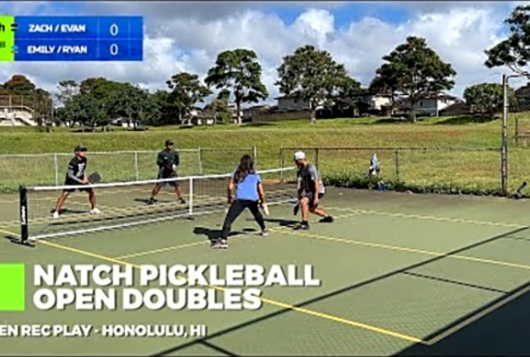 Pickleball Open Doubles - Zach/Evan vs Emily/Ryan