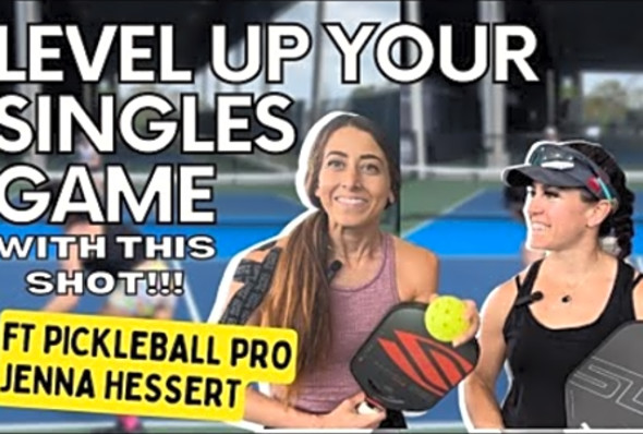 PICKLEBALL TIPS FROM THE PROS - Win At Singles w/ The Backhand Roll Passing Shot ft. Jenna Hessert