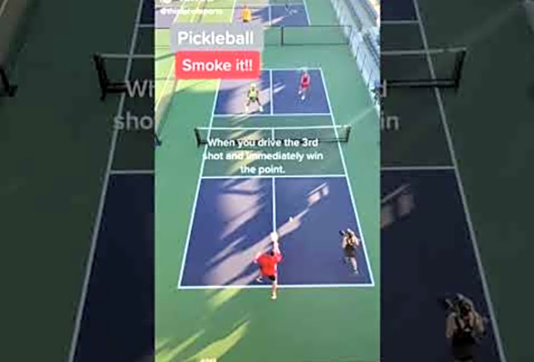 Smack that ball. #pickleball #pickleballhighlights #pickleballers #sport