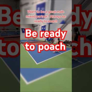 Want to be a great mixed partner? Always be ready to poach #shorts #pick...