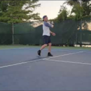 Pickleball forehand practice. John&#039;s Second time ever rallying July 22nd