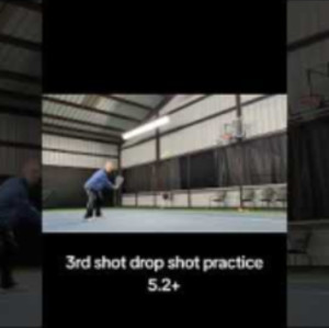 5.2 #pickleball 11 UTR tennis coach Jason Parker 3rd shot drop shot prac...