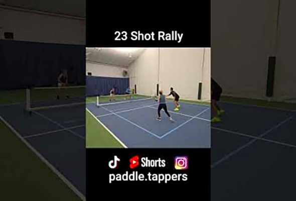 23 Shot Rally #pickleballhighlights #pickleballdoubles #mlp #ppa