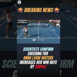 Anna Leigh Waters put on a show against Lea Jansen at the Veolia Cape Co...