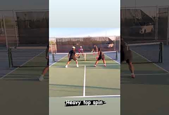 Heavy cross court Dink #pickleball #Highlights #Sports #Fun #Action