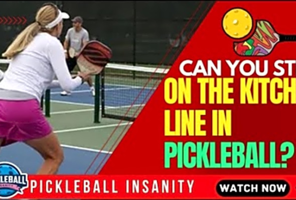 Can you step on the kitchen line in pickleball? - #PickleBall-shorts #ytshorts