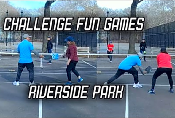 Challenge fun Games at riverside park, Upper westside. Manhattan.