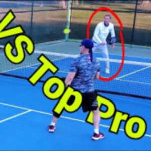 Playing Pickleball Against Top Senior Pro