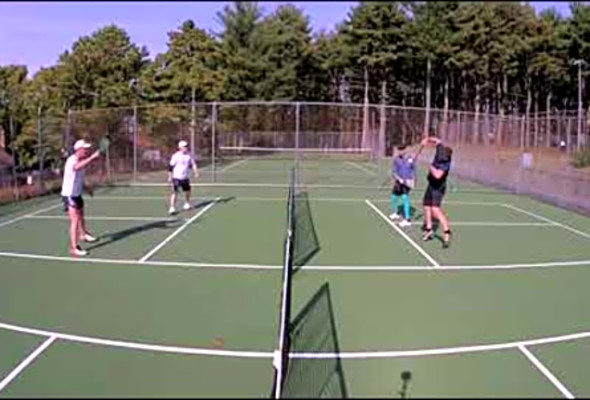 Rec play pickleball on a spectacular fall day