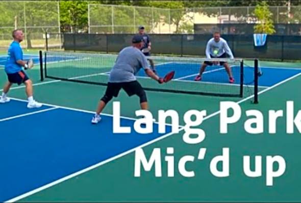 Lang Park Mic&#039;d up pickleball battle with Bert Wray commentating.