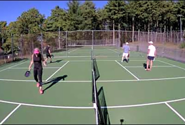 Christie is back for some sunny pickleball! 4.5 pickleball in Burlington MA