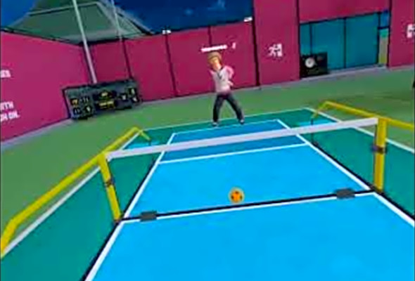 WHIFFED CHANCE! VR Pickleball (game = Racket Club) #VR #gaming #shorts