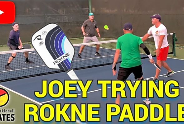 Joey is trying NEW Rokne Paddle in Pickleball 4.5 Men&#039;s Doubles rec Game
