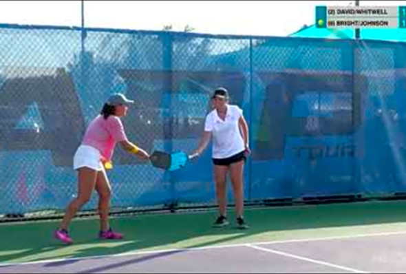 DAVID/WHITWELL VS BRIGHT/JOHNSON Punta Gorda Open -FEB 2022- Professional Pickleball Women&#039;s Doubles